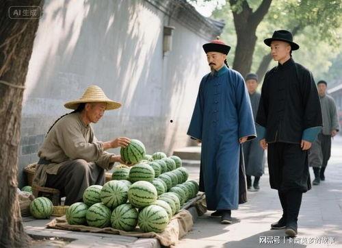 坐路旁吃瓜,夏日休闲时光